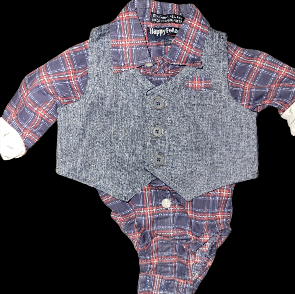 happy fella baby dress onsie